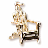 Adirondack Chair Charm in 10k Yellow Gold