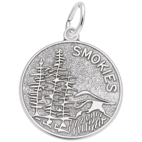 Smokies Charm In 14K White Gold