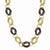 14K Yellow Gold & Rhodium Chocolate Rhodium Fancy Link Necklace