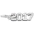2017' Charm In 14K White Gold