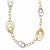 14K Yellow Gold & Rhodium Fancy Link Necklace