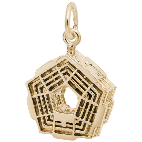 Pentagon Charm in Yellow Gold Plated
