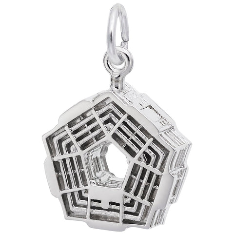Pentagon Charm In Sterling Silver