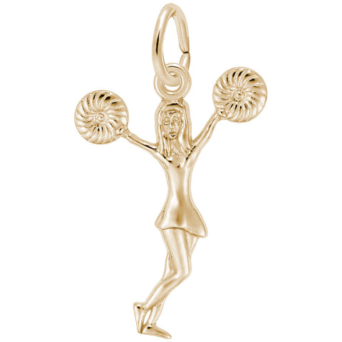 Pom Pom Girl Charm In Yellow Gold