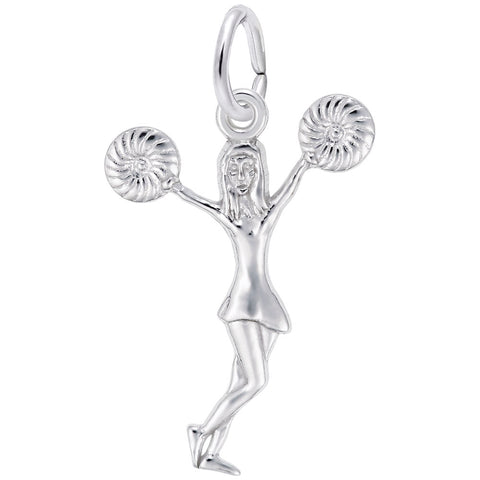 Pom Pom Girl Charm In Sterling Silver