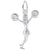Pom Pom Girl Charm In Sterling Silver
