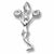 Pom Pom Girl charm in 14K White Gold hide-image