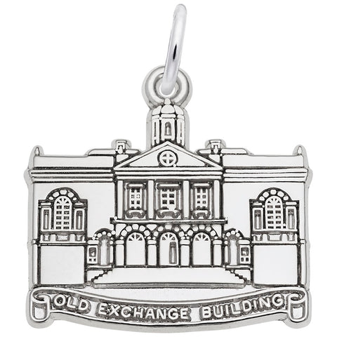 Old Exchange Bldg Charm In Sterling Silver