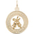Merry Christmas Charm in Yellow Gold Plated