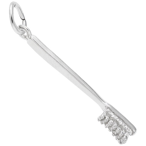 Toothbrush Charm In Sterling Silver