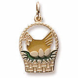 French Hens charm in Yellow Gold Plated hide-image