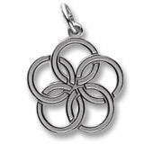 Five Golden Rings charm in 14K White Gold hide-image