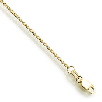 14K Yellow Gold Semi-Solid Twist Curb Chain