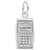 Calculator Charm In 14K White Gold