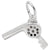 Hairdryer Charm In 14K White Gold