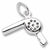Hairdryer charm in Sterling Silver hide-image