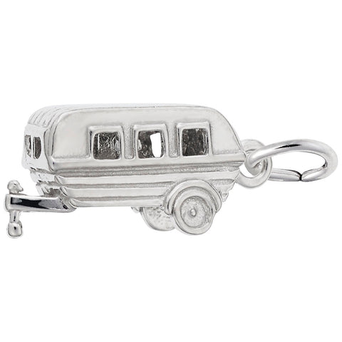 Trailer Charm In 14K White Gold