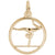 Gymnast Charm in Yellow Gold Plated