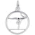 Gymnast Charm In 14K White Gold