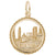 Boston Skyline Charm in Yellow Gold Plated