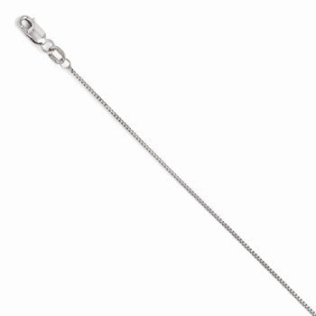 14K White Gold Box Chain with Lobster Clasp, 30 inch x 0.7mm, Jewelry Chains and Necklace