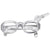 Glasses Charm In 14K White Gold