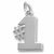 #1 charm in 14K White Gold hide-image