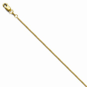 14K Yellow Gold Octagonal Sparkle Box, 20 inch x 1mm, Jewelry Chains and Necklace