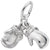 Boxing Gloves Charm In 14K White Gold