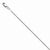 14K White Gold Sparkle Foxtail Chain