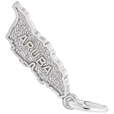 Aruba Charm In 14K White Gold