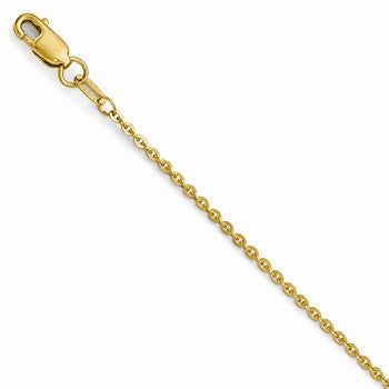 14K Yellow Gold Flat Cable Chain