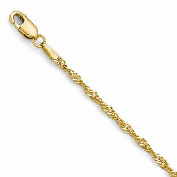 14K Yellow Gold Singapore Chain