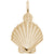 Shell Charm In Yellow Gold