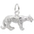 Cougar Charm In 14K White Gold