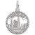 Chicago Skyline Charm In 14K White Gold