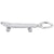 Skateboard Charm In Sterling Silver