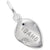 Idaho Potato Charm In 14K White Gold