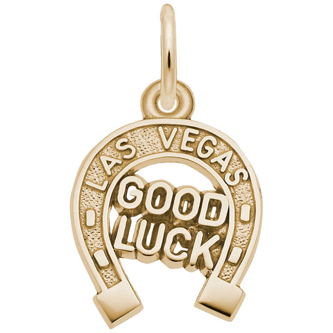 Las Vegas Horseshoe Charm In Yellow Gold