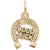 Las Vegas Horseshoe Charm In Yellow Gold