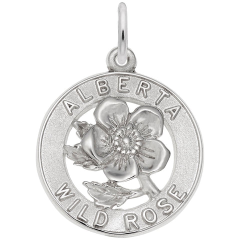 Alberta Rose Charm In Sterling Silver