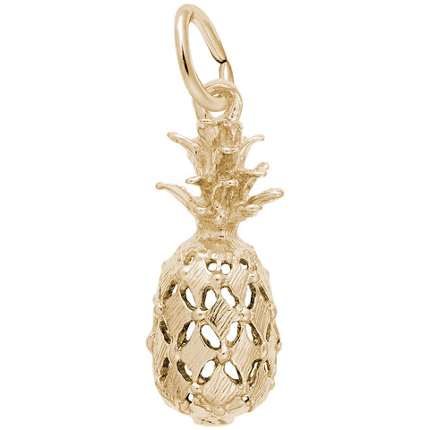 Pineapple Charm in Yellow Gold Plated