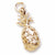 Pineapple charm in Yellow Gold Plated hide-image