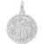 Lucky 13 Charm In 14K White Gold