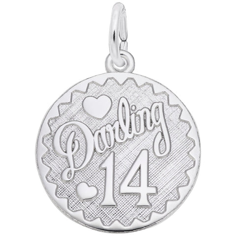 Darling 14 Charm In Sterling Silver