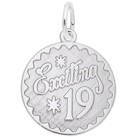 Exciting 19 Charm In Sterling Silver