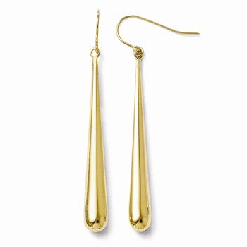 14k Yellow Gold Polished Shepherd Hook Earrings