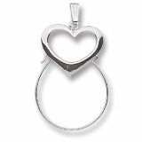 Heart Charmholder in 14K White Gold