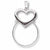 Heart Charmholder in 14K White Gold