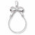 Ribbon Charmholder in Sterling Silver